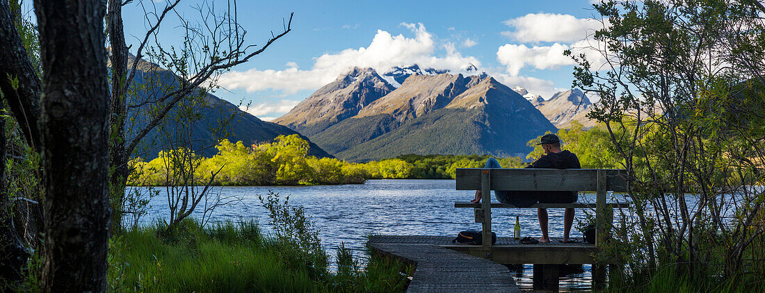 Lake at Glenorchy, Otago, South Island, New Zealand, Oceania