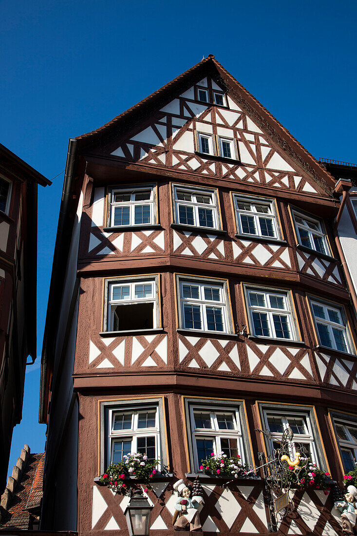 Half-timbered house in Altstadt old town, Wertheim, Spessart-Mainland, Franconia, Baden-Wuerttemberg, Germany