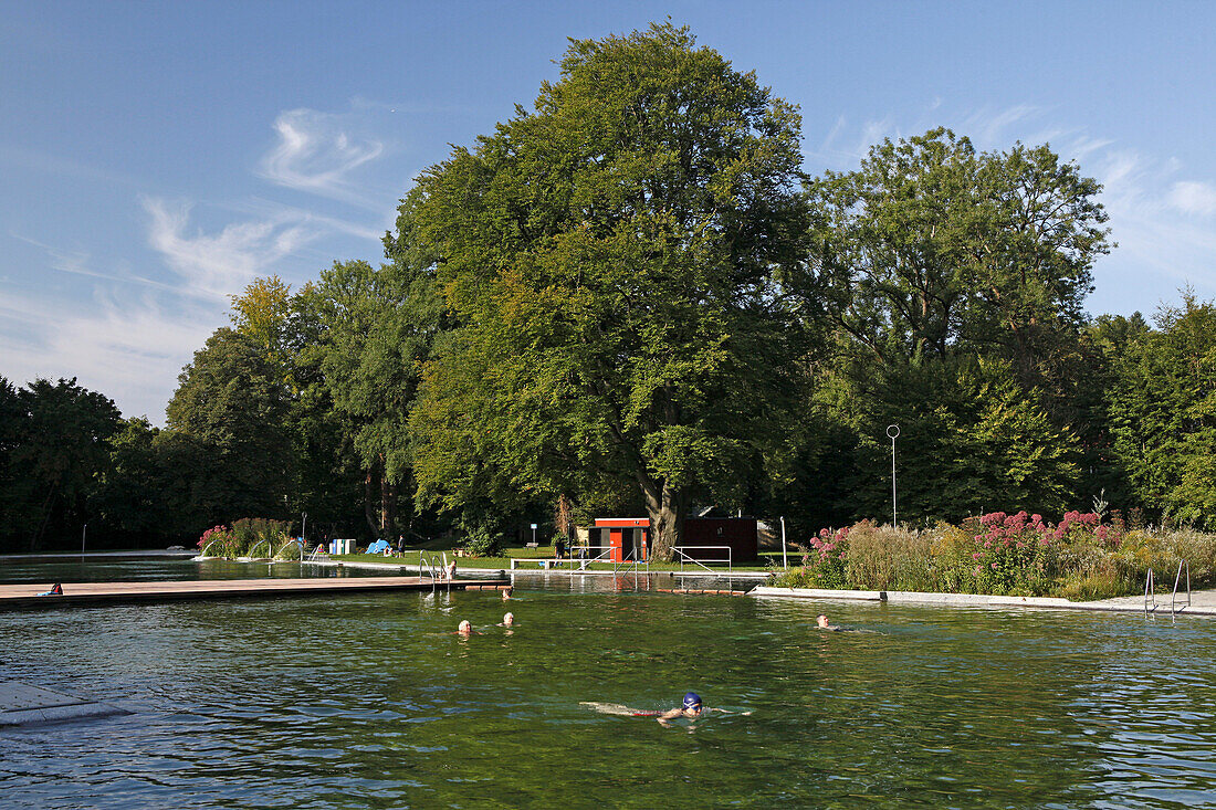 Public open-air-swimming pool Maria Einsiedel, Thalkirchen, Munich, Upper Bavaria, Bavaria, Germany