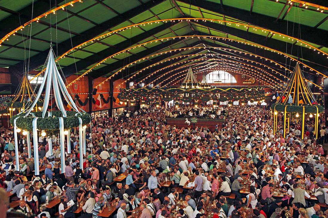 Augustiner Festzelt, Oktoberfest, München, Oberbayern, Bayern, Deutschland