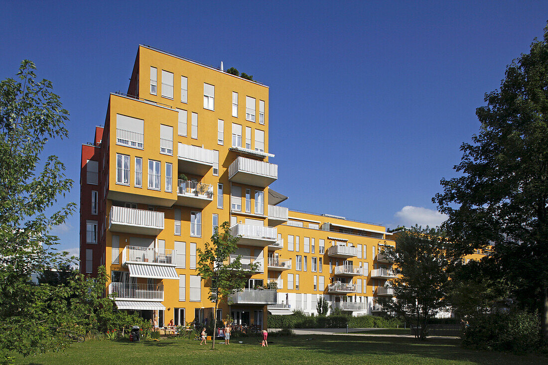 Wohnhaus an der Saarstrasse, Schwabing West, München, Oberbayern, Bayern, Deutschland