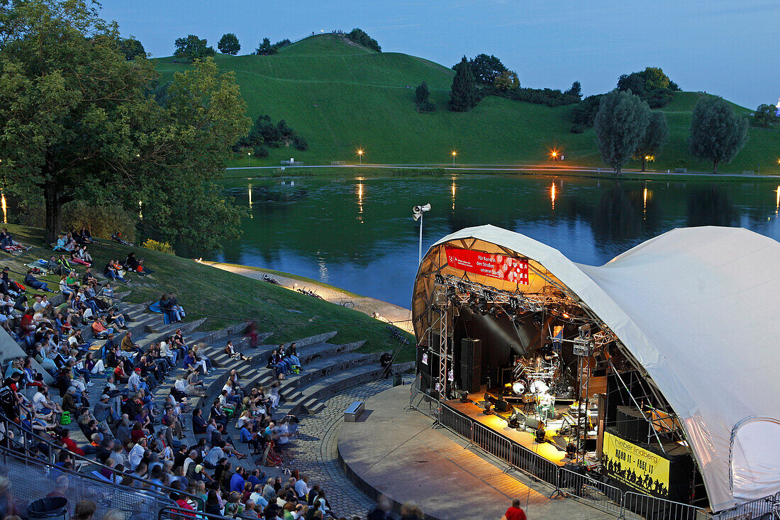 Theatron Open-Air concert, Seebuehne, Munich, Upper Bavaria, Bavaria, Germany