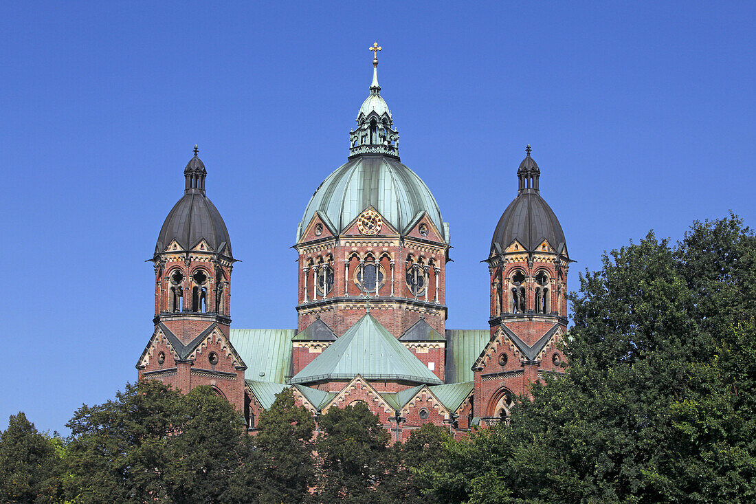Lukaskirche, Lehel, München, Oberbayern, Bayern, Deutschland