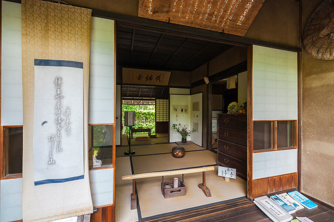 Interior of Rakushisha Museum, Kyoto, Japan