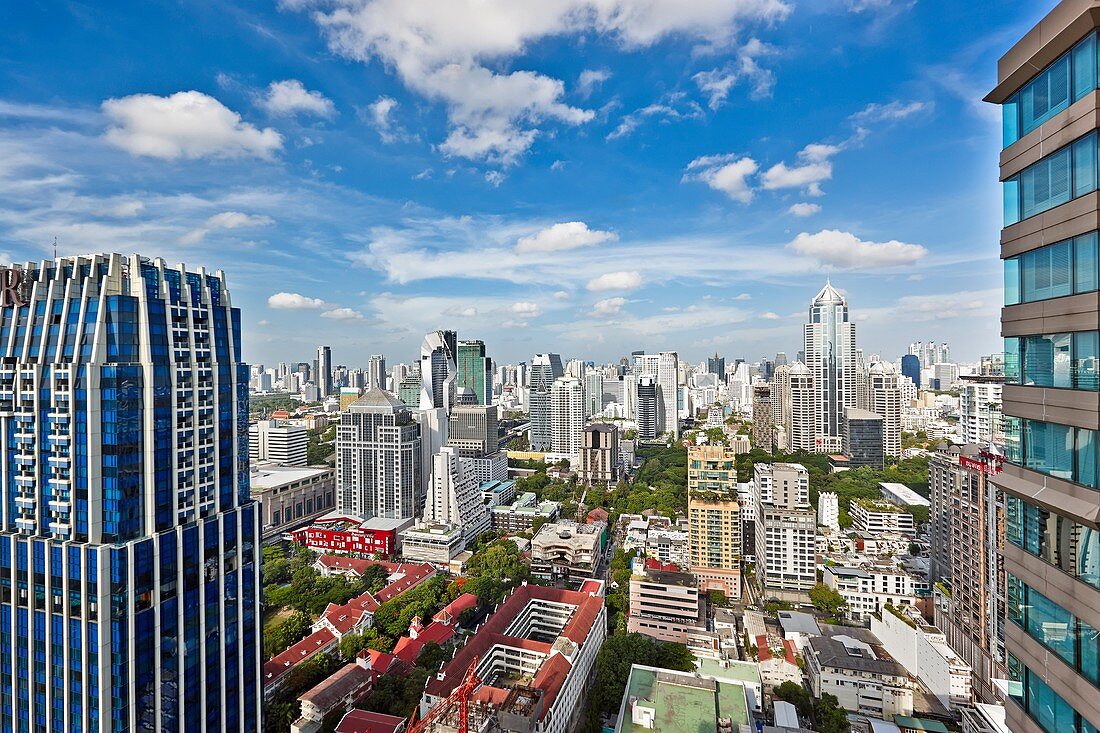 Elevated city view. Bangkok, Thailand.