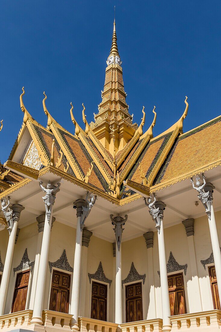 Throne Hall, Royal Palace, in the capital city of Phnom Penh, Cambodia.