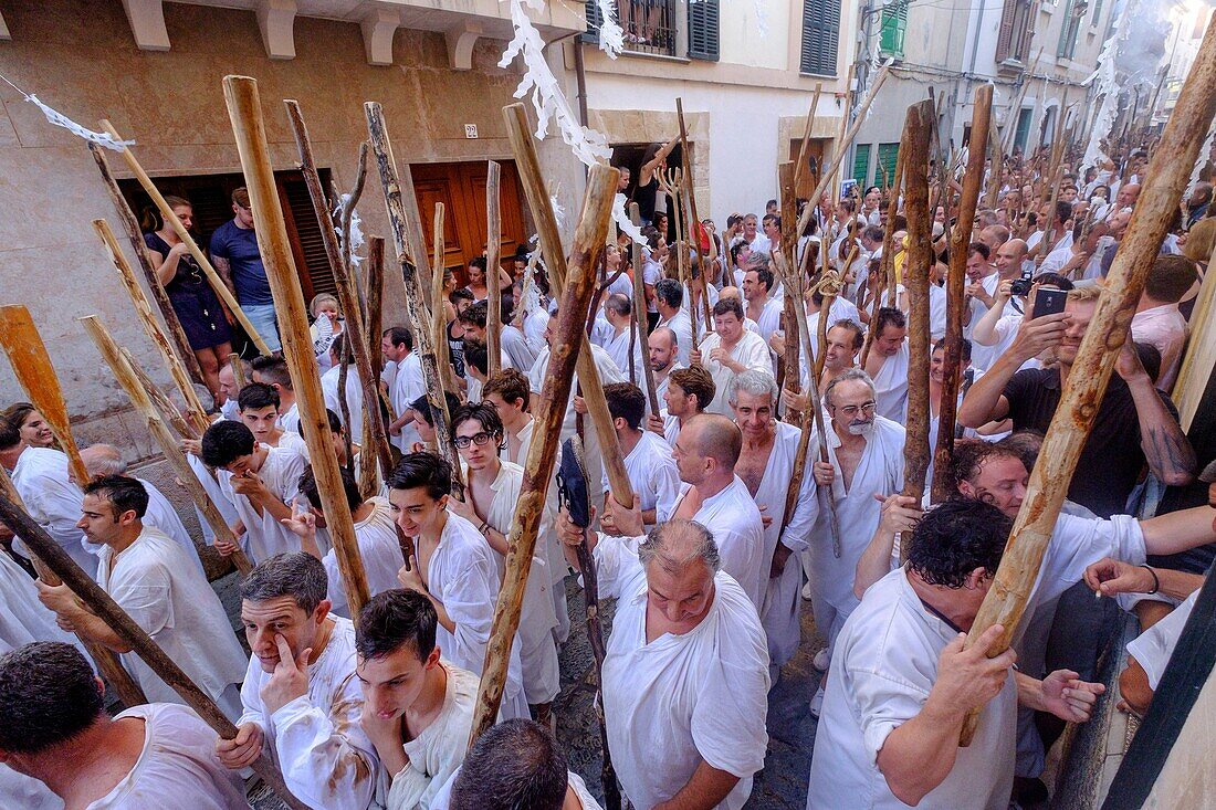 Moros y Cristianos (Schlachten zwischen Mauren und Christen), Fiestas de la Patrona, Pollença, Mallorca, Balearen, Spanien