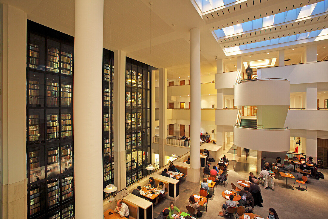 Reading area, British Library, Euston Road, Kings Cross, London, Great Britain