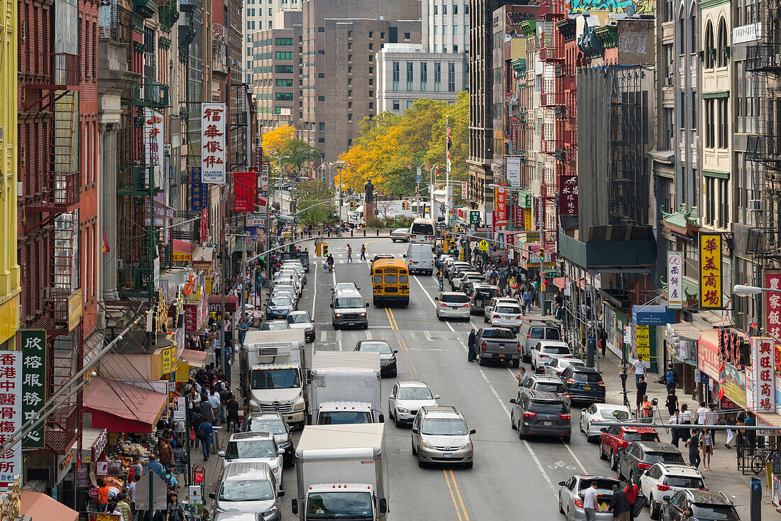 Henry Street von der Manhatten Bridge, Manhatten, New York City, New York, USA