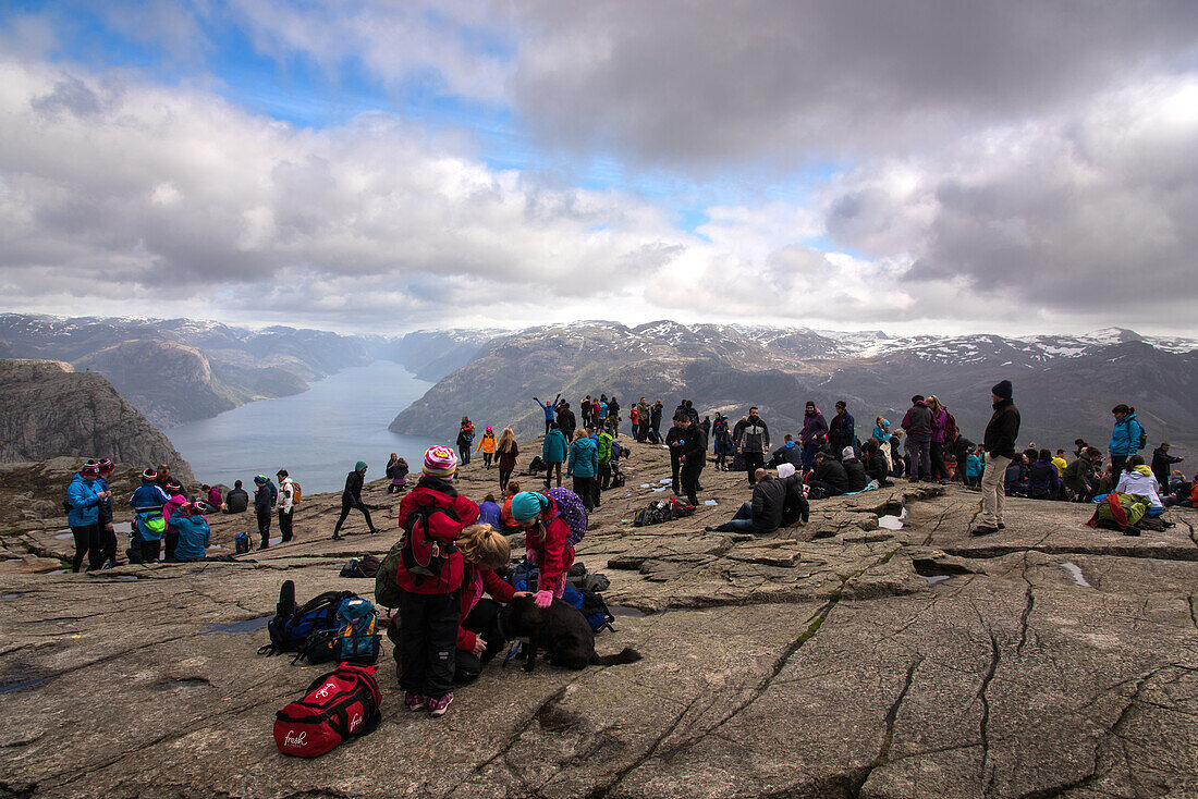 Preikestolen, View, Lysefjord, Ryfylke, Rogaland, Norway, Europe