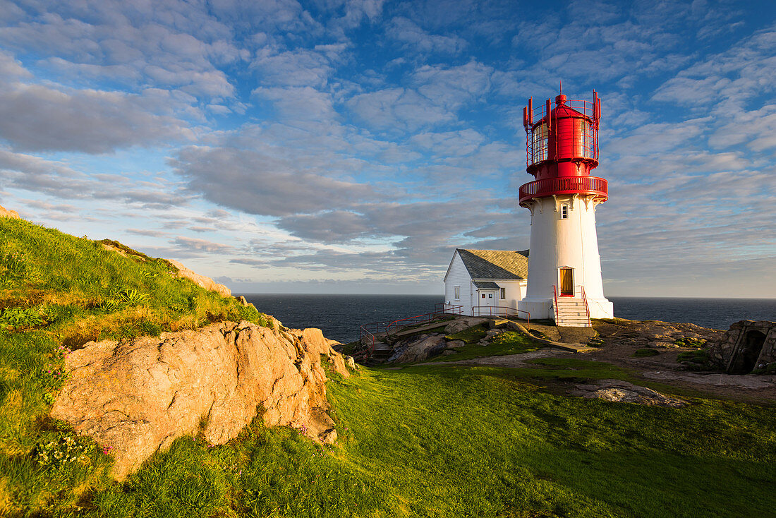 Sunset, Lighthouse, Lindesnes, Vest-Agder, Norway, Europe