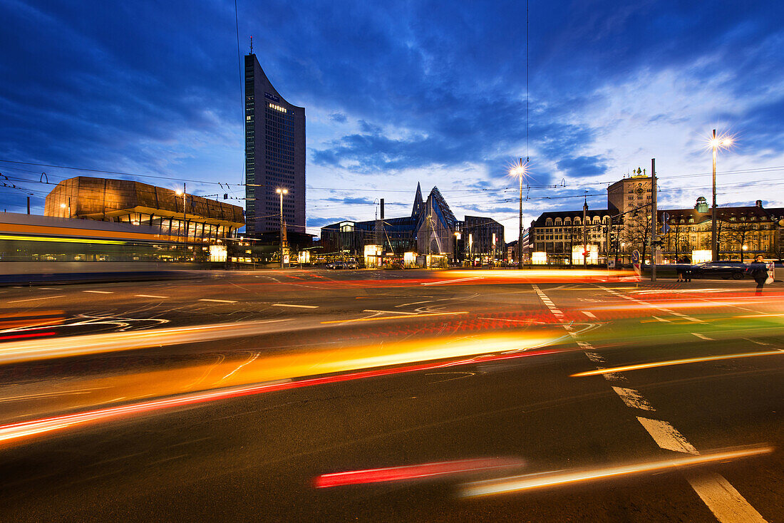 Architektur, Aussenansicht, Augustusplatz, Sachsen, Leipzig, Deutschland, Europa