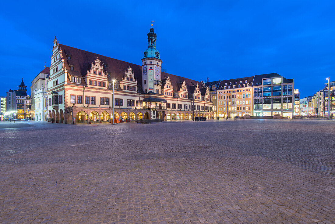 Architecture, Exterior View, Market Place, Saxony, Leipzig, Germany, Europe