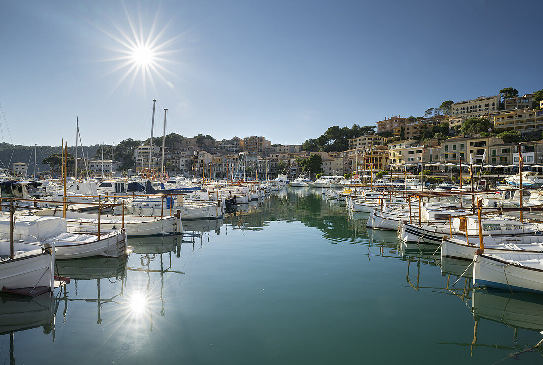 Hafen von Port de Soller, Mallorca, Balearen, Spanien