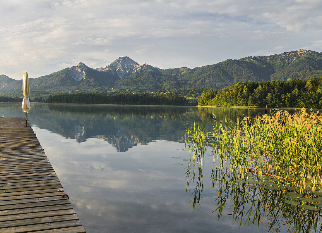 Faaker See, Steg, Mittagskogel, Kärnten, Österreich