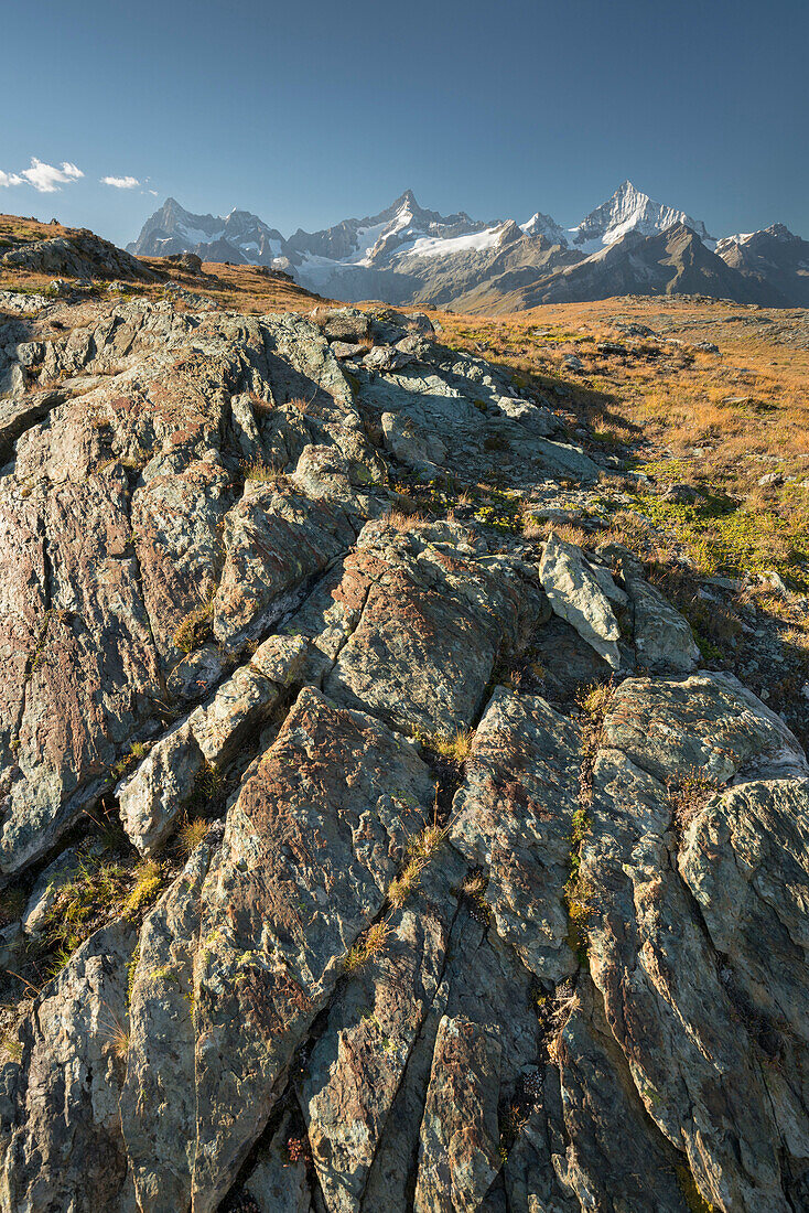 Ober Gabelhorn, Zinalrothorn, Weisshorn, Zermatt, Valais, Switzerland