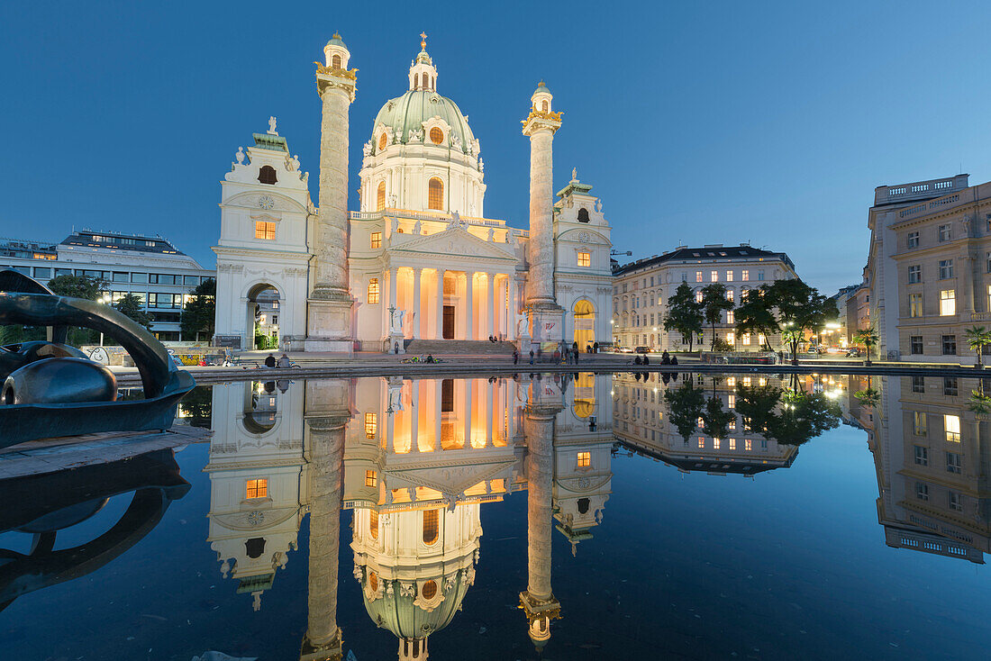 Karlskirche, Karlsplatz, 4th district of Wieden, Vienna, Austria