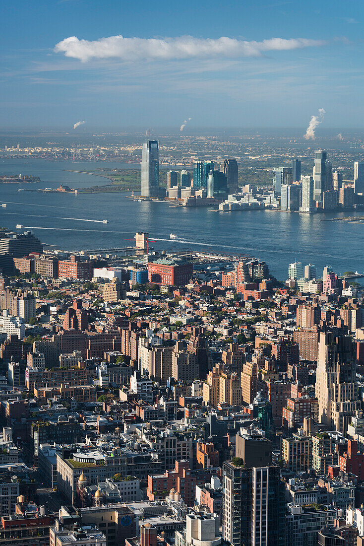 Blick vom Empire State Building Richtung Lower Manhatten, One World Trade Center, Manhatten, New York City, New York, USA