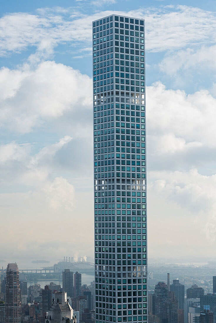 Skyscraper 432 Park Avenue from the Top of the Rock, Rockefeller Center, Manhattan, New York City, New York, USA