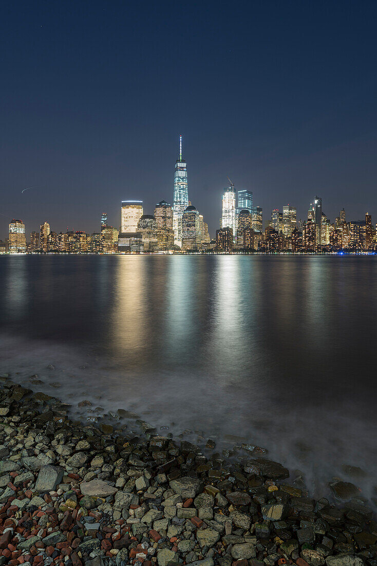 One World Trade Center, Manhattan Skyline of Paul Hook, New Jersey, Hudson River, New York City, USA