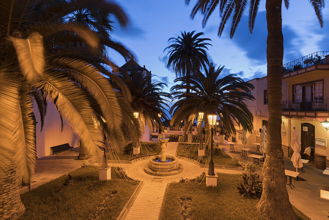 San Andres, palm trees, La Palma Island, Canary Islands, Spain