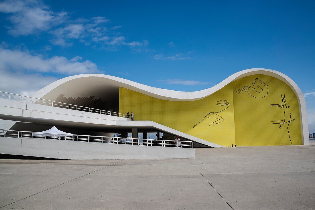 Popular Theatre of Niteroi, Niemeyer Way cultural center, Niteroi, Rio de Janeiro, Brazil.