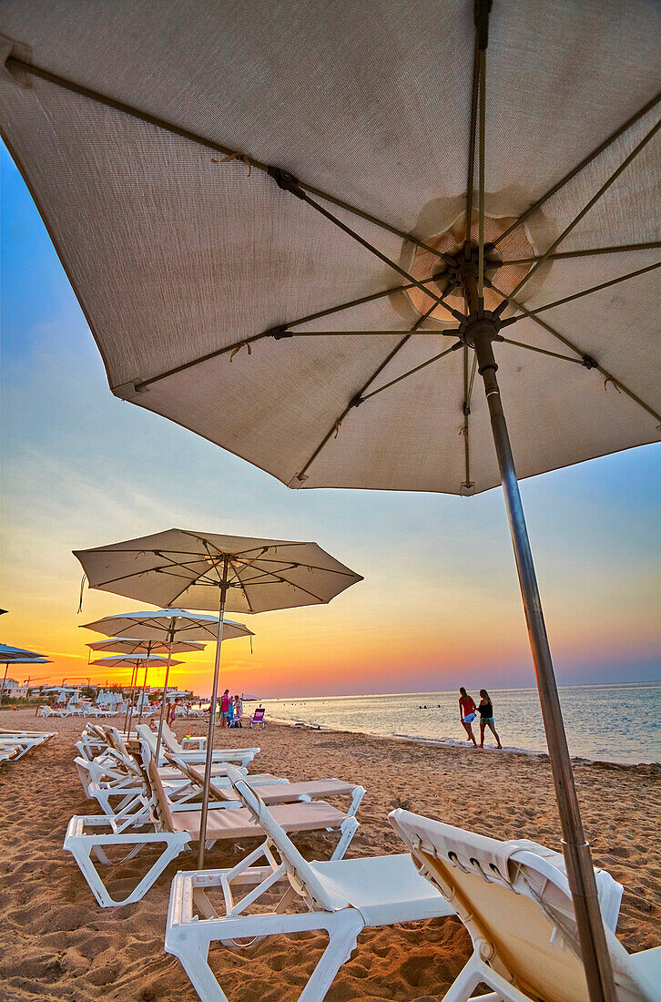 'Las Marinas' beach at sunset. Denia. Alicante. Spain.