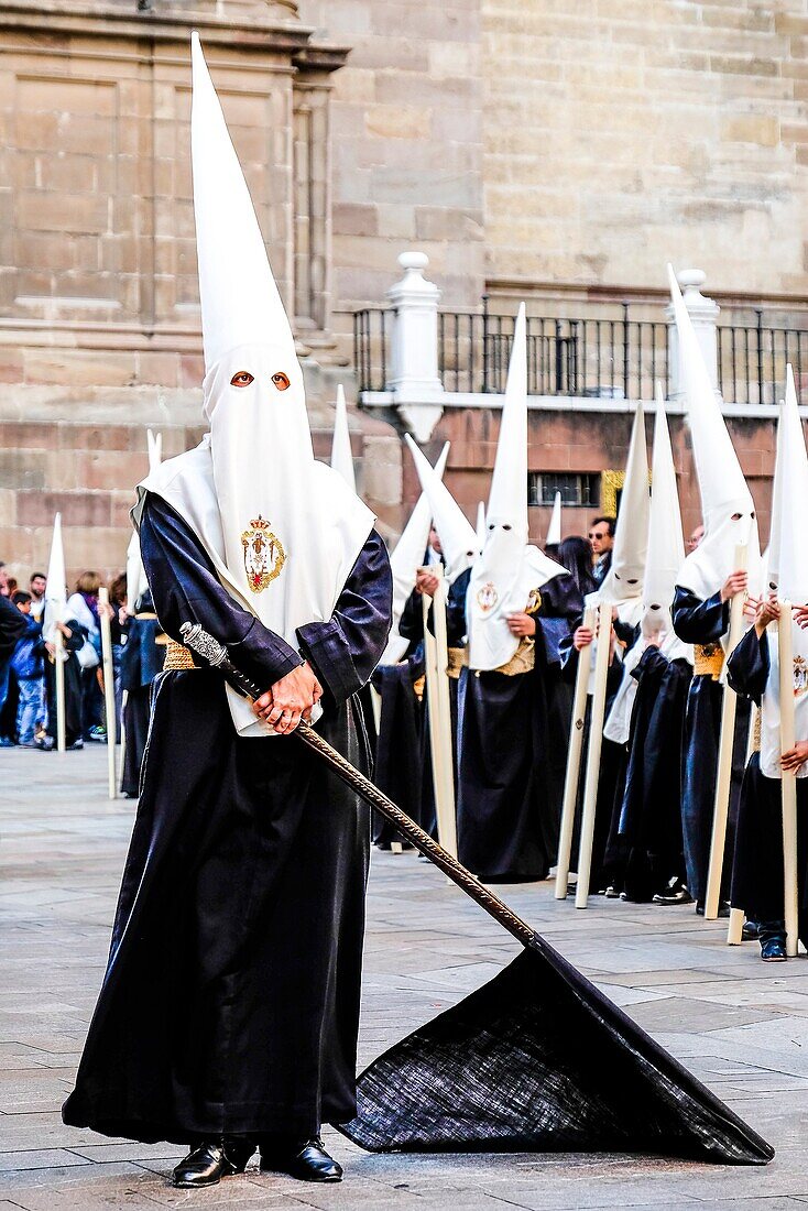 Semana Santa procession in Malaga, Spain, Europe.