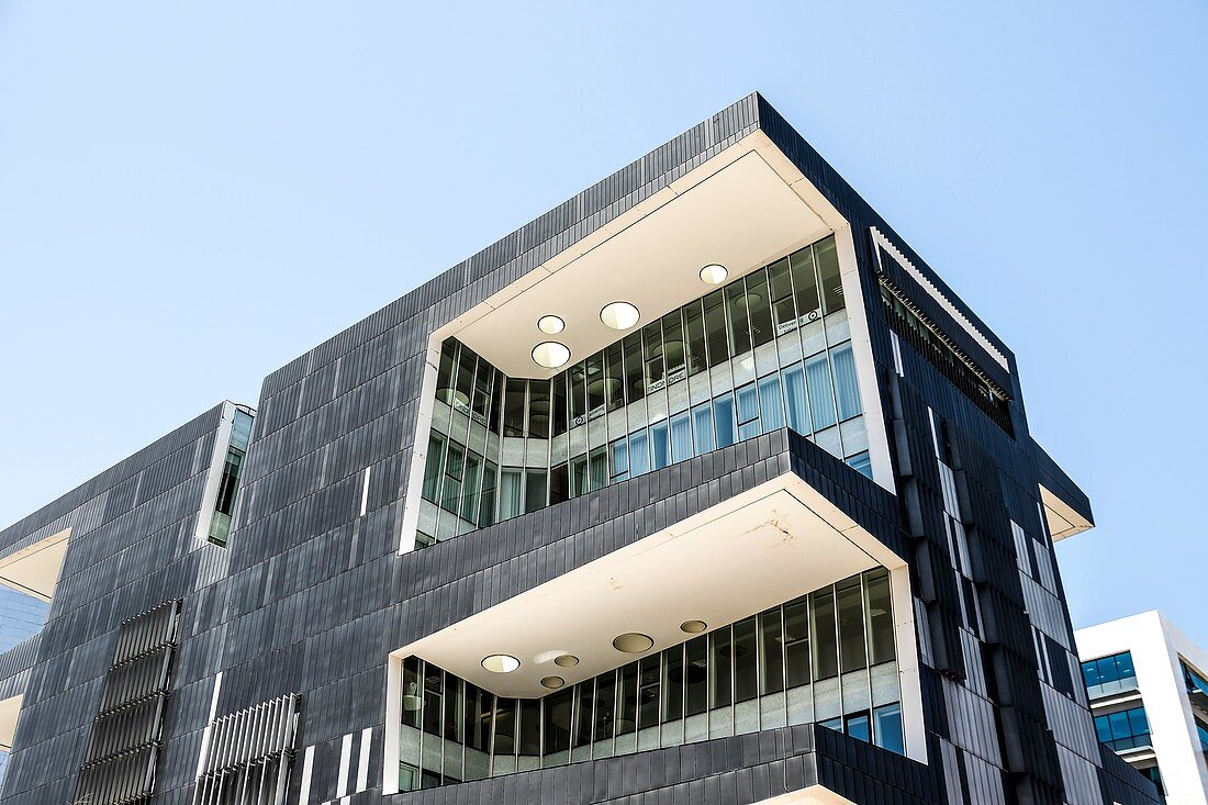 Modern architecture of Parque das Nações in Lisbon, Portugal, Europe.