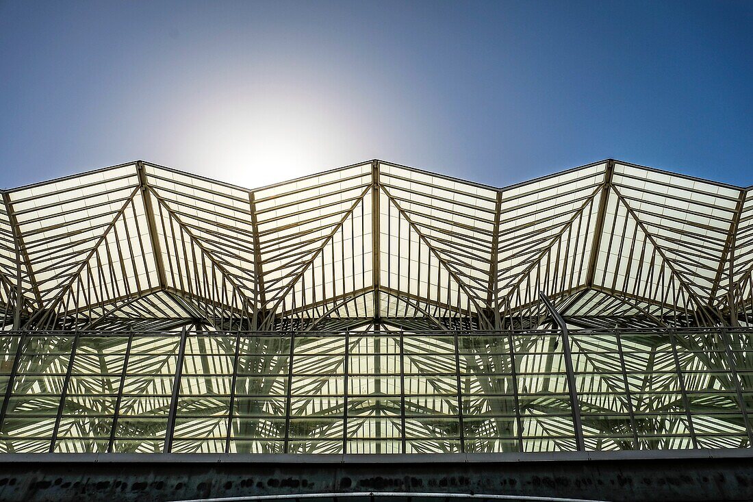 Lisbon oriente station designed by architect Calatrava, Lisbon, Portugal, Europe.