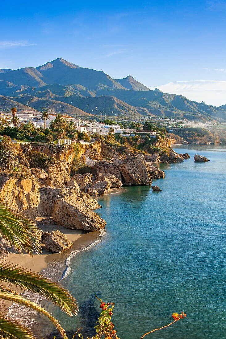 Village Nerja, at the Costa del Sol, province of Málaga,. Andalusia, Spain.