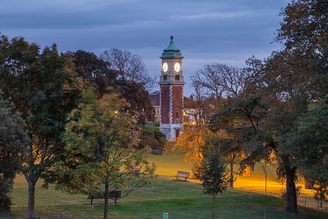 Evening at Queen's Park in Brighton, East Sussex, England.