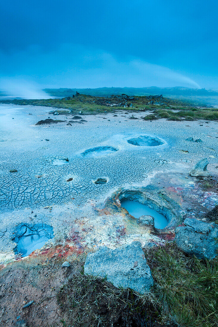 Boiling mudpots in south west Iceland.