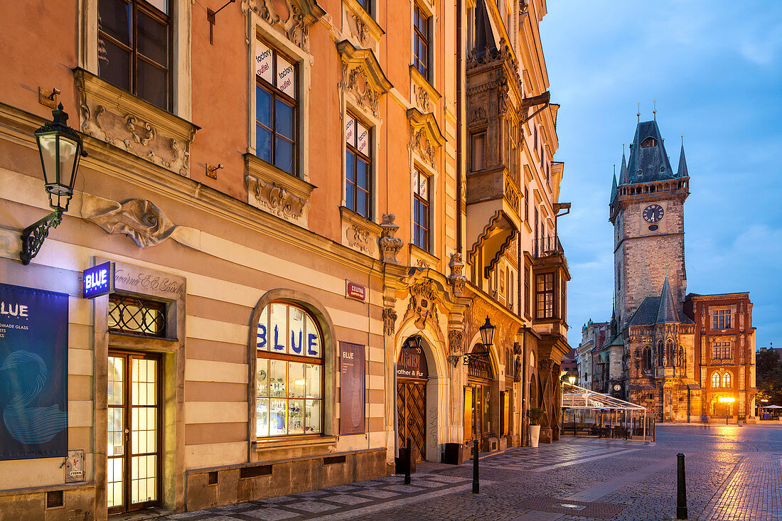 Before dawn in Prague old town, Czech Republic.