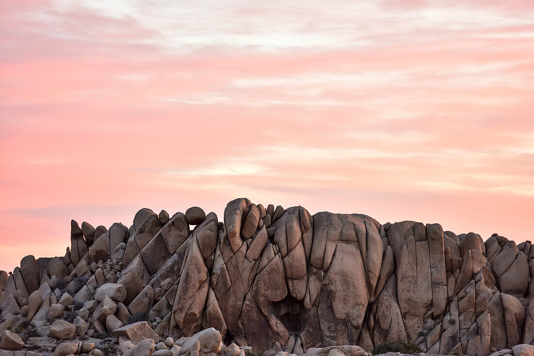 rocks at sunset in Joshua Tree Nationalpark, California, USA, America
