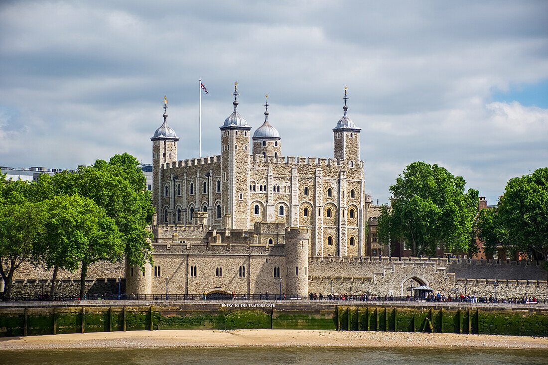 'View of the Tower of London from the River Thames; London, England'