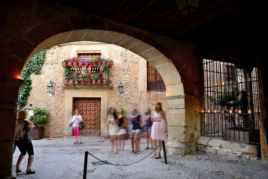 Kerzen Nacht Party in Pedraza, Segovia, Spanien.