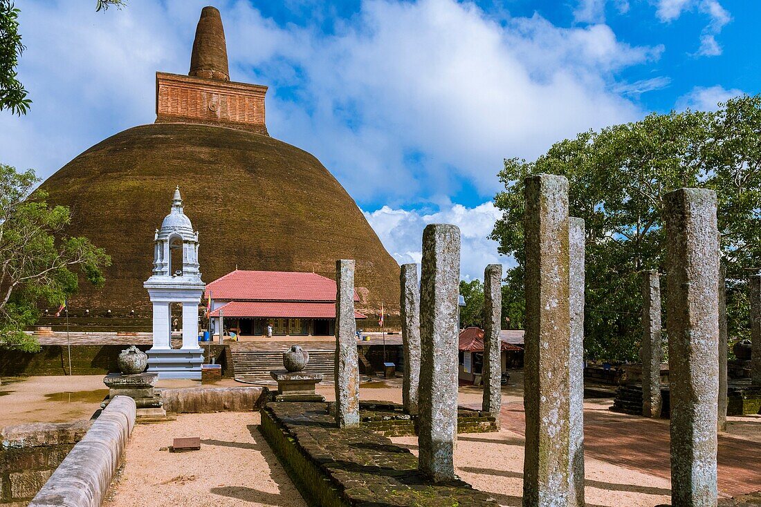 Abhayagiri Stupa, Sacred City of Anuradhapura, North Central Province, Sri Lanka, Asia.