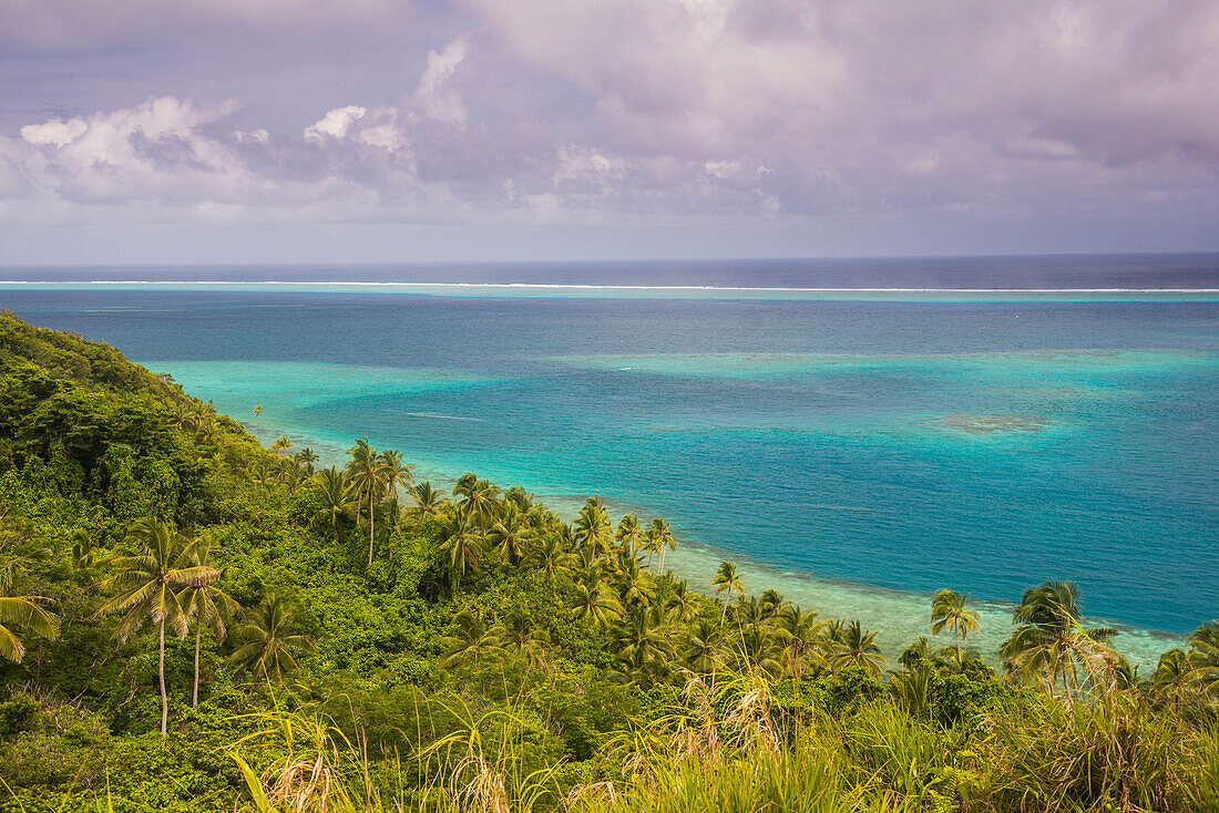 Overlook over the lagoon of Wallis, Wallis and Futuna, South Pacific, Pacific