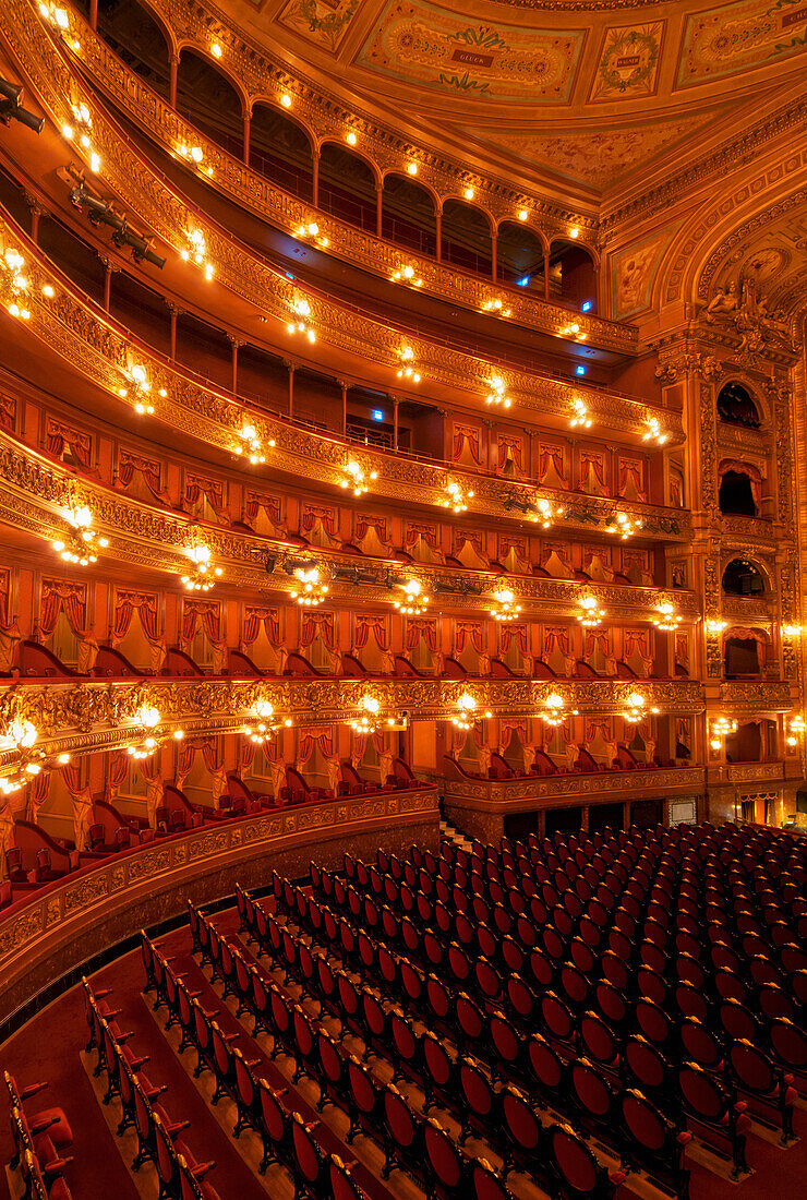 Interior view of Teatro Colon and its Concert Hall, Buenos Aires, Buenos Aires Province, Argentina, South America
