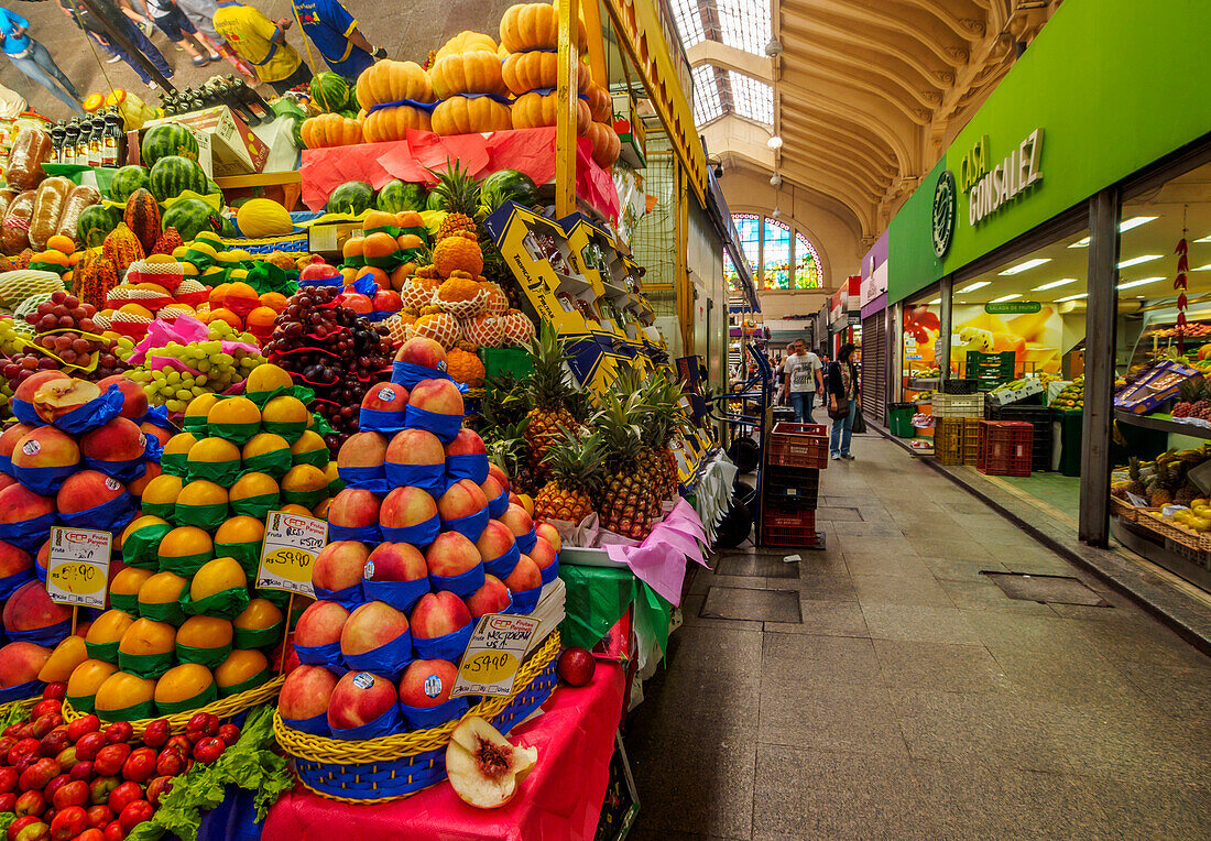 Interior view of the Mercado Municipal, City of Sao Paulo, State of Sao Paulo, Brazil, South America