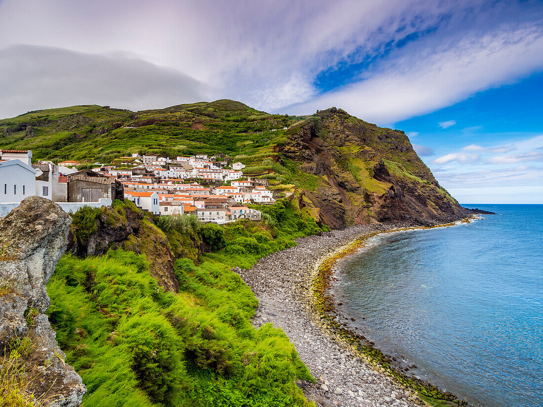 View of the Vila do Corvo, Corvo, Azores, Portugal, Atlantic, Europe