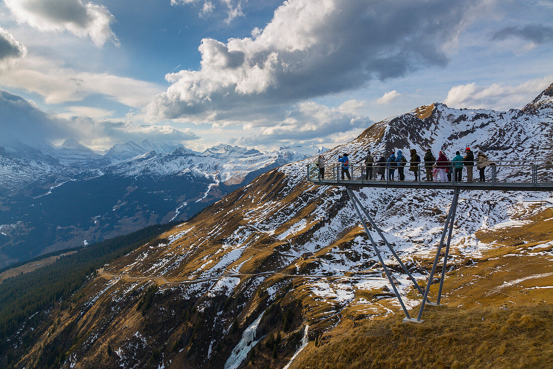 View from Grindelwald First, Jungfrau region, Bernese Oberland, Swiss Alps, Switzerland, Europe