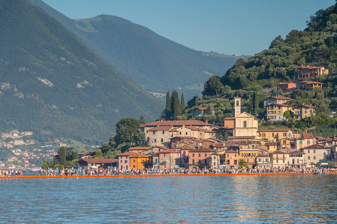 The Floating Piers in Iseo Lake , Italy, Europe