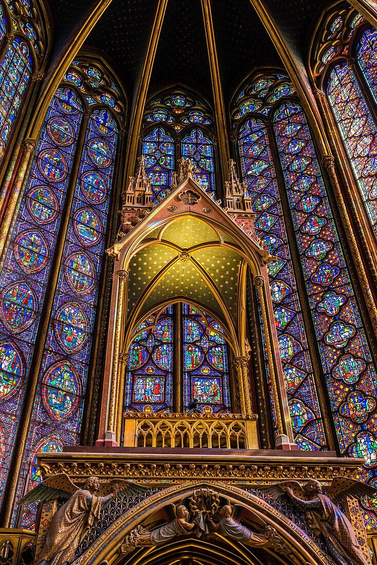 Sainte Chapelle, Paris Stained Glass Windows, Upper Chapel, Paris, France