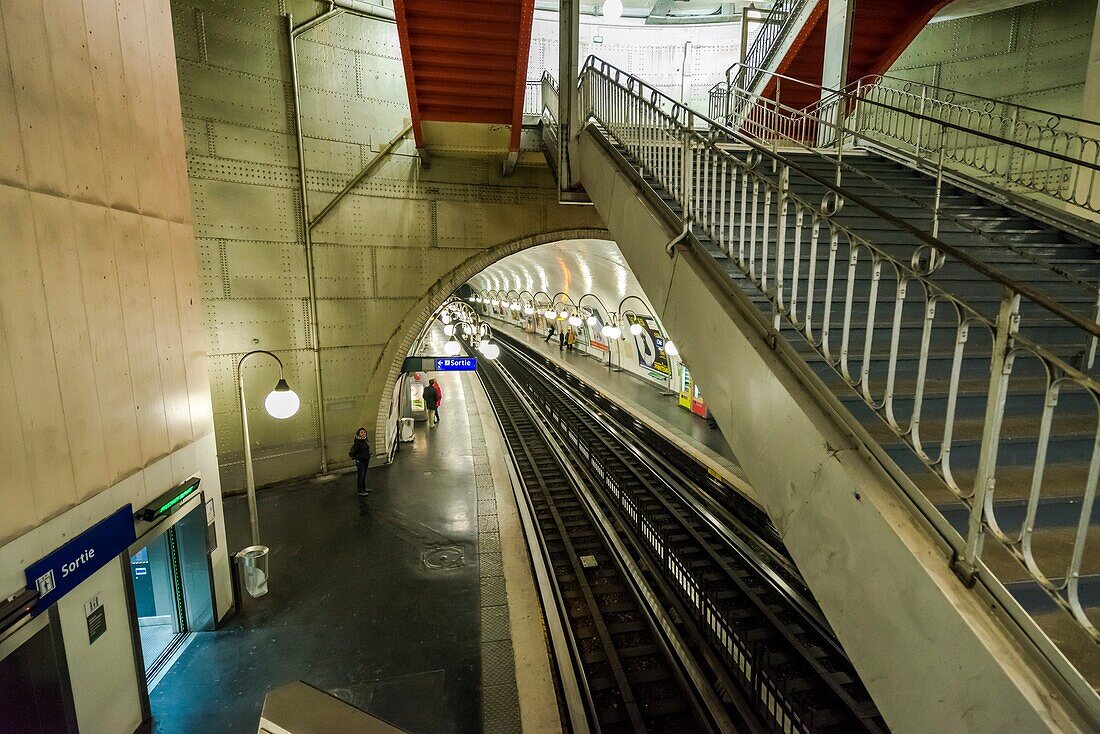 Cite Metro station, Central Paris under Notre Dame, Paris, France