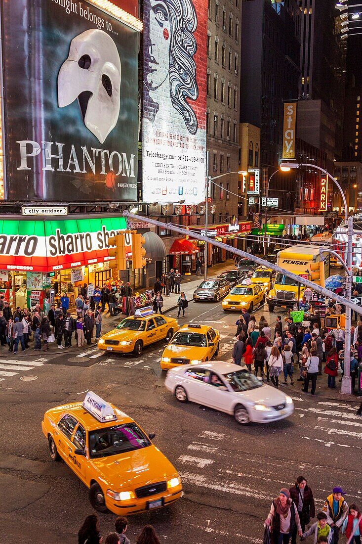USA, New York, New York City, yellow city cab