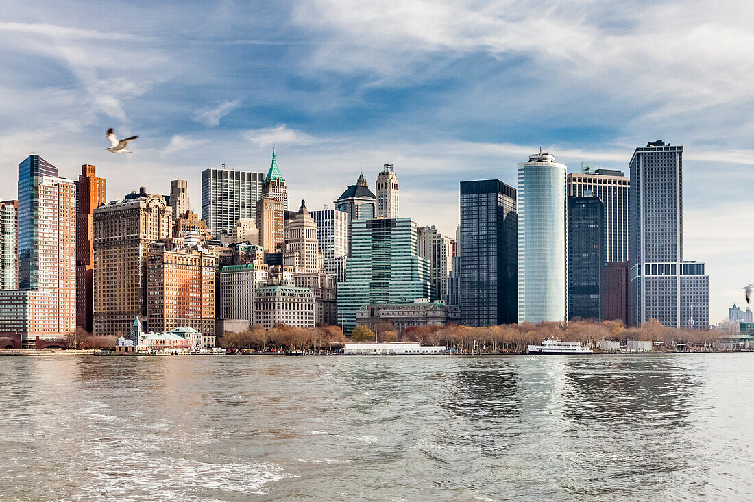 Downtown Manhattan across the Hudson River, New York, Manhattan, United States of America