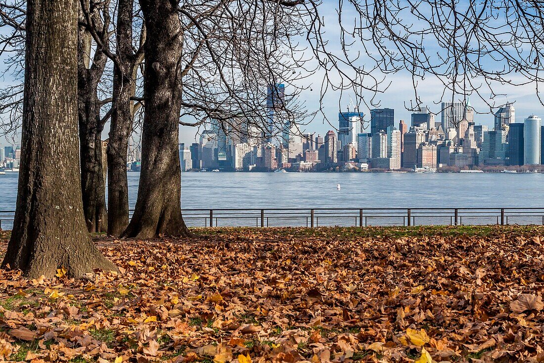 Skyline from Ellis Island, New York, Manhattan, United States of America