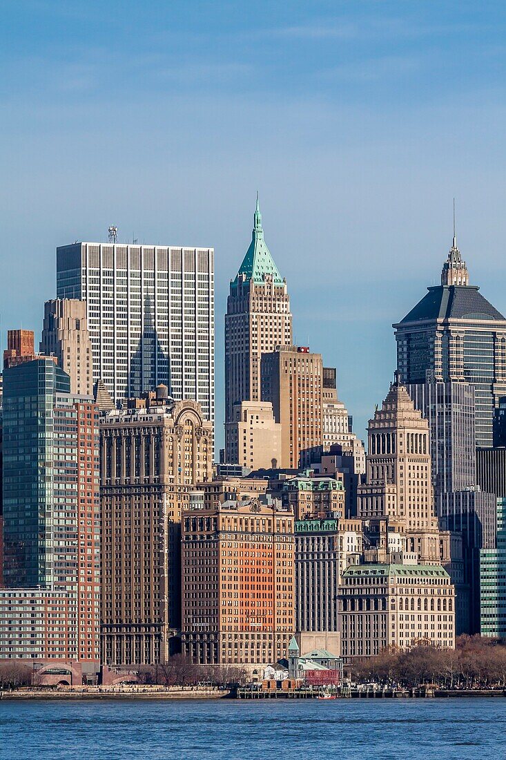 Downtown Manhattan across the Hudson River, New York, Manhattan, United States of America